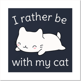Funny Cute and Kawaii Cat T-Shirt Posters and Art